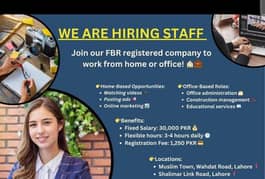 male and female staff required