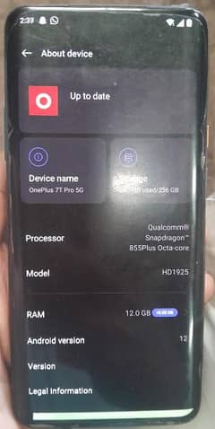 OnePlus 7pro 5g single sim snapdragon 855 good condition