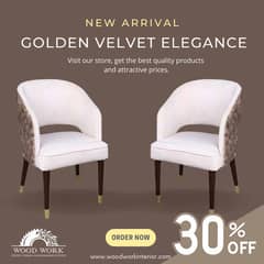 Golden Velvet Elegance PAIR