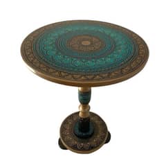 Round Naqshi Style Coffee Table - Side Table
