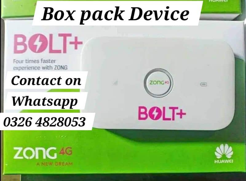 "Box Pack"Unlocked Zong 4G Device|Jazz|scom|Contact on  0326 4828053. 0