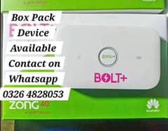 "Box Pack"Unlocked Zong 4G Device|Jazz|scom| 0326 4828053.