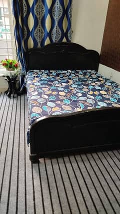 Bed with side table and mattres for sale 0