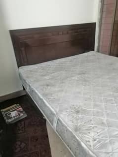 Queen size wooden bed for sale with mattress