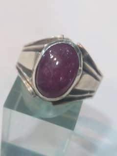 yaqoot in silver ring