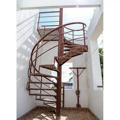 Round Iron Stairs Installation