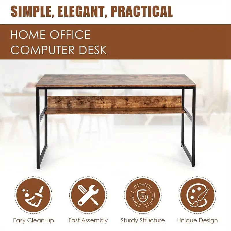 Executive Industrial Style Computer Desk/Table 2