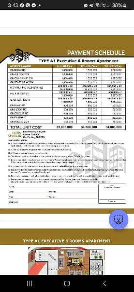 Aqeela Heights 4 Bed D. D Park facin For Sale Available on Installments 7