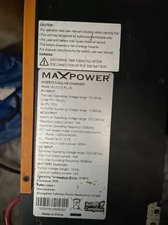 Max power Inverter solar charger model Sg1212 plus
