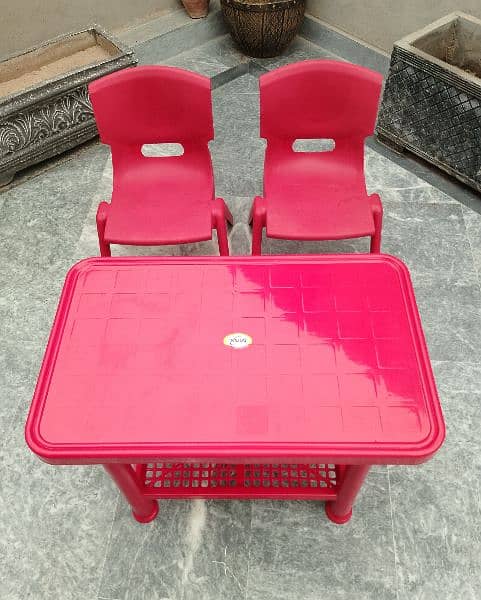 Kids Plastic Chairs and Table set 2