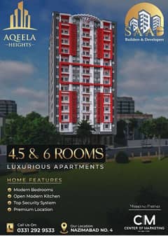 Aqeela Heights 3 Bed D. D AppartmentFor Sale Available on Installments