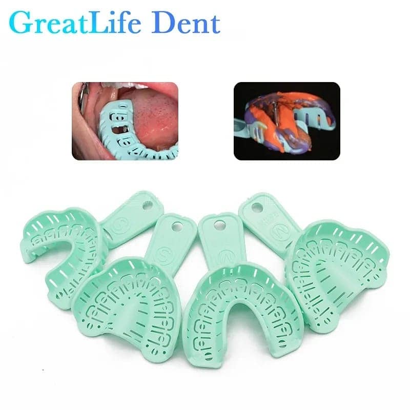 6 Pcs/set Dental Implant Tray Green Full Mouth Adult And Children Cen 7