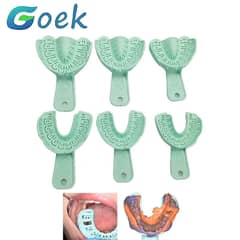 6 Pcs/set Dental Implant Tray Green Full Mouth Adult And Children Cent