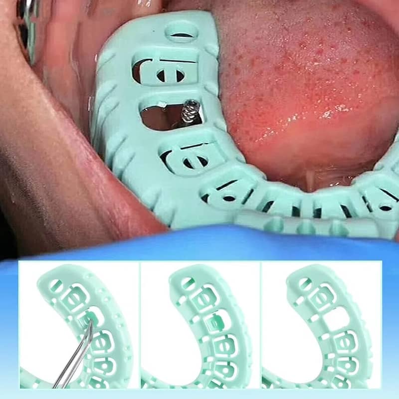 6 Pcs/set Dental Implant Tray Green Full Mouth Adult And Children Cent 3
