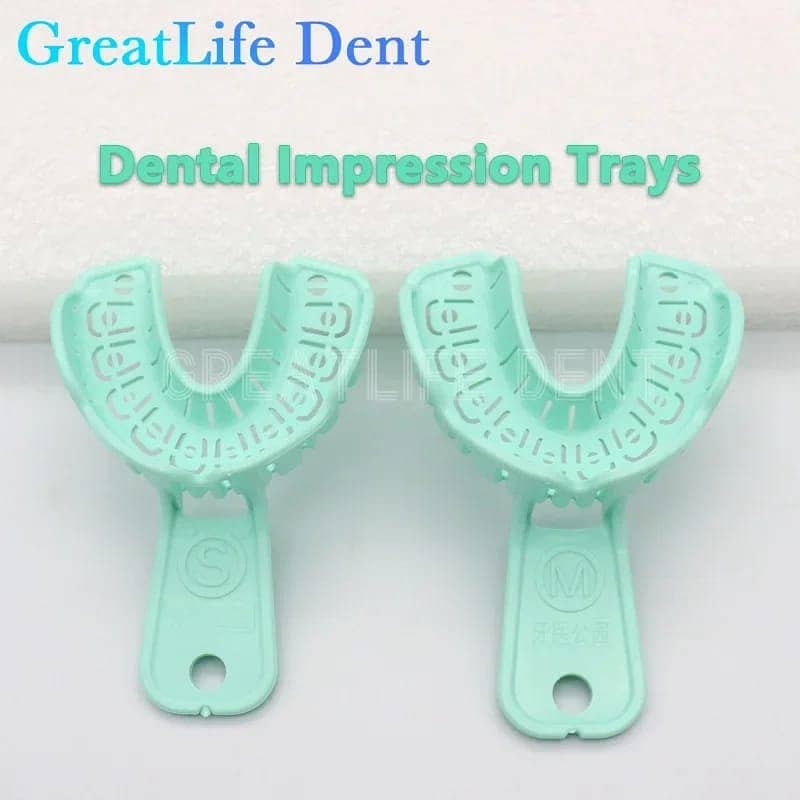 6 Pcs/set Dental Implant Tray Green Full Mouth Adult And Children Cent 5