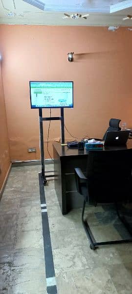 lcd led tv stand floor with 4 wheel office home expo event use 2