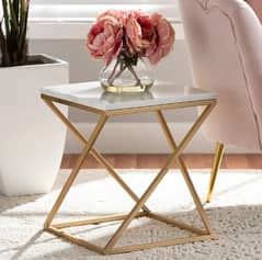 Side table/Console table/Coffee table/Gold side Rectangle End Table