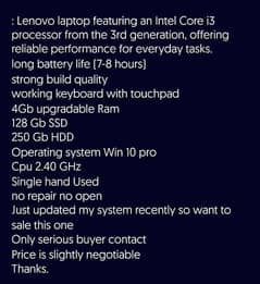 Lenovo Thinkpad 23500 only