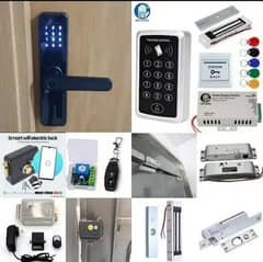 Electric door lock card fingerprint smart lock access control system
