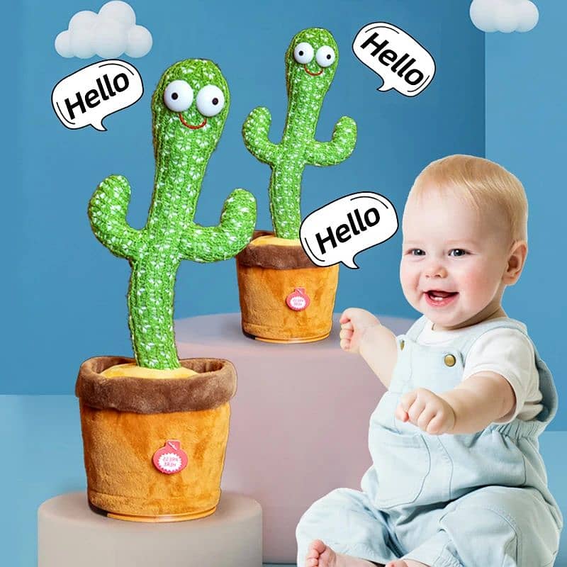 Dancing Cactus Toy Repeat Talking USB Charging Can Sing Record Cactus 0