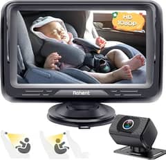 Baby Car Camera Easy Install: Eye Protection Clear Night Vision 360°