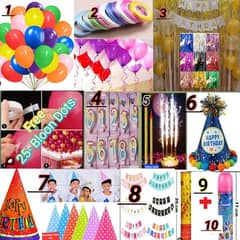 Birthday party items, Happy Birthday package, Birthday package