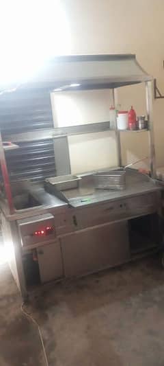 food cart  fryer and hot plate