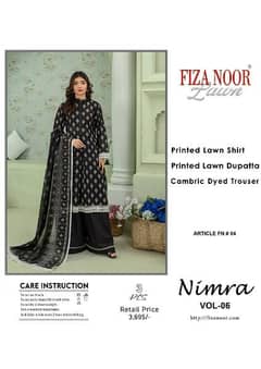 fizanoor lawn  3pc