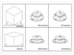 3d drawing convert to isometric,dimetric, Left, front & Right Views.