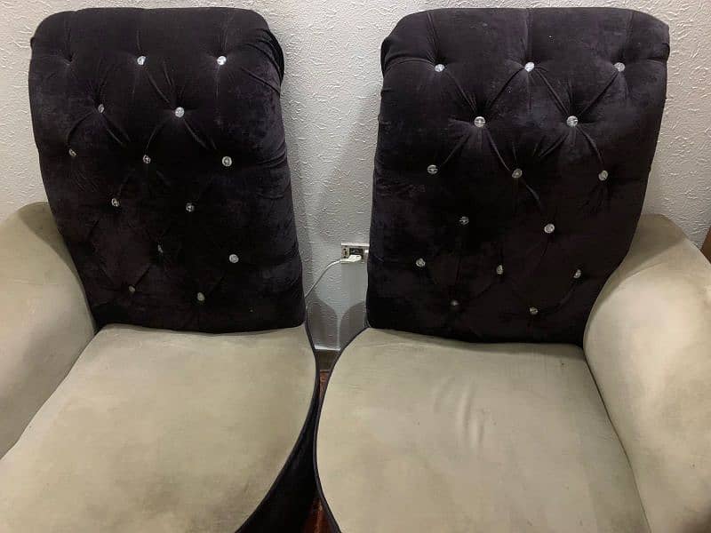 fancy sofa set, 2 seater with  velvet fabric 2
