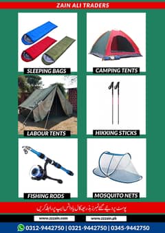 T5 We have show cover/Fishing rods/Sleeping Bags/Camping tents/rainco