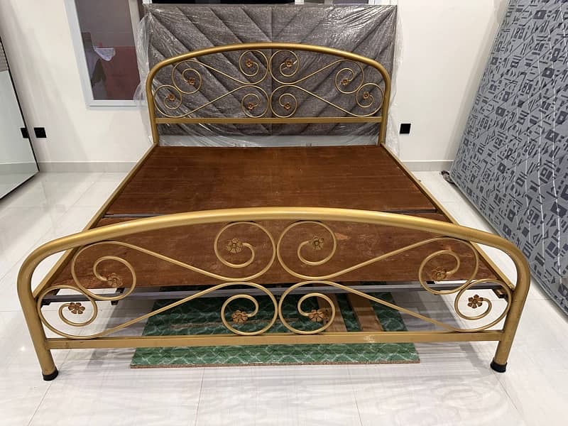 Iron bed for sale without mattress 1