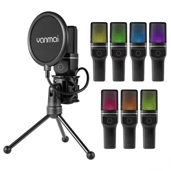 Yanmai sf 777 w  RGB USB + type c Condenser Wireless microphone 2