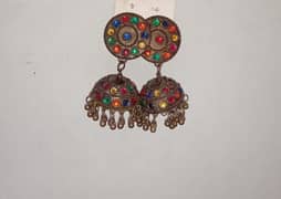 multicoloured stone jhumka/earrings for women/girls