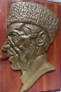 100% pure brass shield Quaid e azam