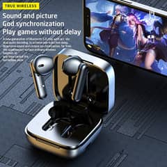 Wireless Bluetooth earphones led power display semi in-ear game headse