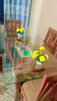 6 chairs daining table outstanding w00d lok like new . . 03245475040