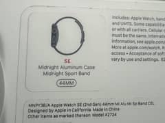 apple watch, SE, 44mm, box pack, 2nd gen