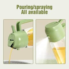 Versatile 2 In 1 Glass Oil Sprayer & Dispenser