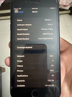 Iphone 7 plus PTA Approved 128Gb