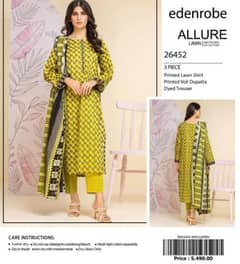 Women's 3 Pcs Unstitched Lawn Printed Suits Branded Quality