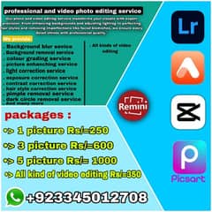 professional photo and video editing service available