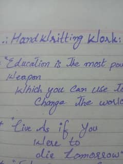 handwriting work