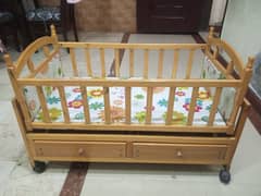 wooden baby cot