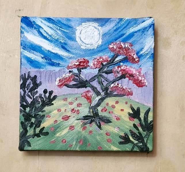 Hand Painted Miniature Oil Painting 0