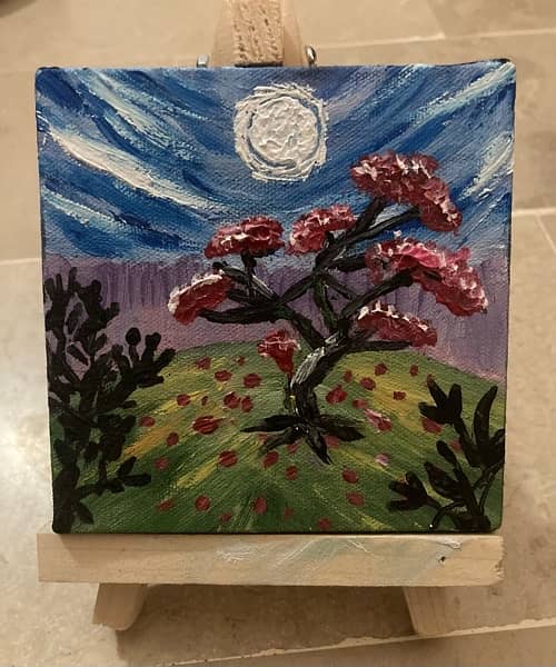 Hand Painted Miniature Oil Painting 1