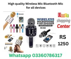 Rechargeable Bluetooth speaker mic for singing ,playing music