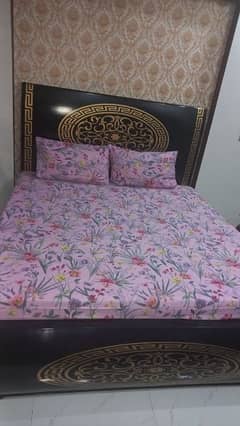 King size Bed with Side tables and dressing for sale With  Matress
