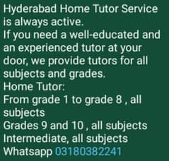 Hyderabad Home Tutor Service Provider