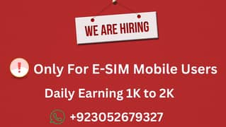 Marketing Job available only for E-SIM Supported Mobile Users